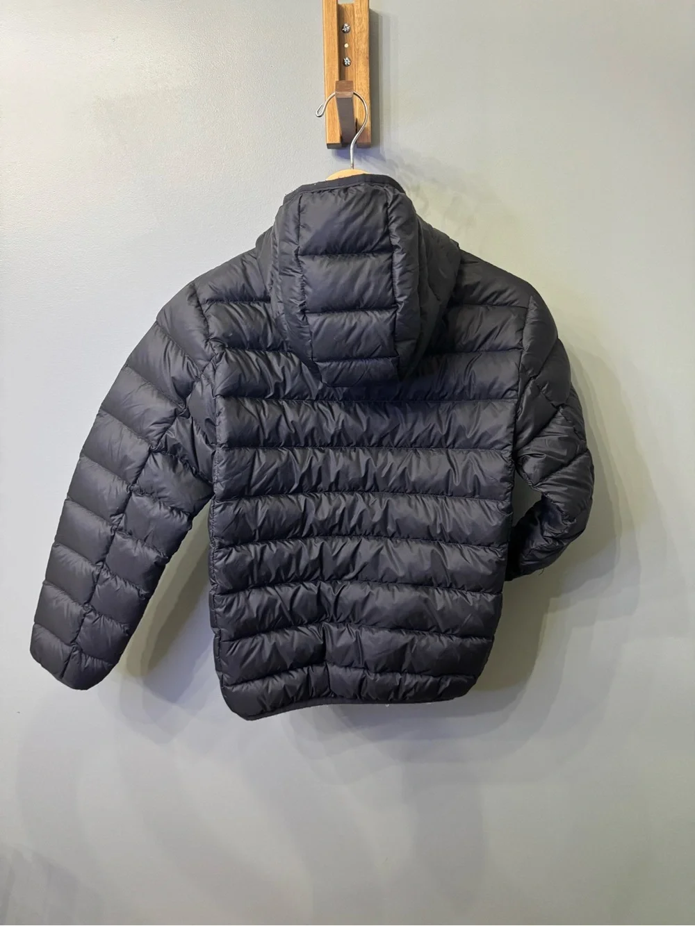 Eddie Bauer Kids Black Hooded Packable Puffer Jacket